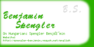 benjamin spengler business card